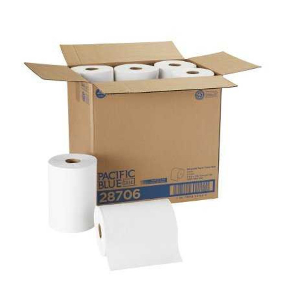 Paper Towel Pacific Blue Basic Hardwound Roll 7-7/8 Inch X 350 Foot 28706 Pack/1 556NAS Georgia Pacific 362583_PK