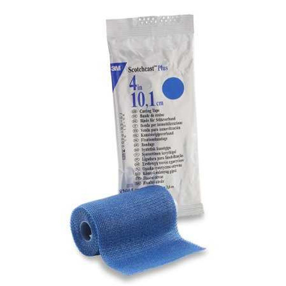 Cast Tape 3M Scotchcast Plus 4 Inch X 12 Foot Fiberglass / Resin Blue 82004B Case/10 16-42442 3M Ortho 175350_CS