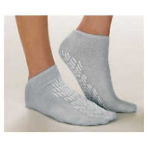 Slipper Socks Terry Treads Medium Blue Ankle High 46012-BLU Case/48 1.08E+13 Alba Healthcare 971929_CS