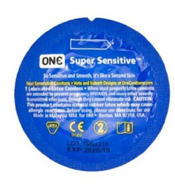 Condom ONELubricated One Size Fits Most 1 000 per Box 11600C Case/1000 GL210W Global Protection Corporation 1106978_CS