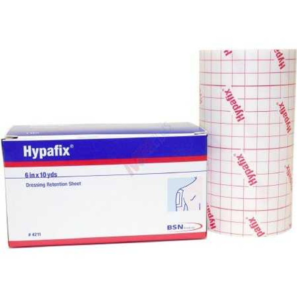 Dressing Retention Tape with Liner Hypafix Nonwoven Polyester 6 Inch X 10 Yard White NonSterile 4211 Case/24 44701 BSN Medical 1065320_CS