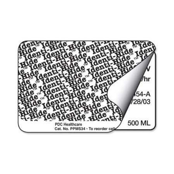 Pre-Printed Label Identi-Hide Chart Tab White Paper Hide Identi-Hide Black Protection Label 2 X 3 Inch PPMS34 Roll/1 50077-111 PDC HEALTHCARE 1048263_RL