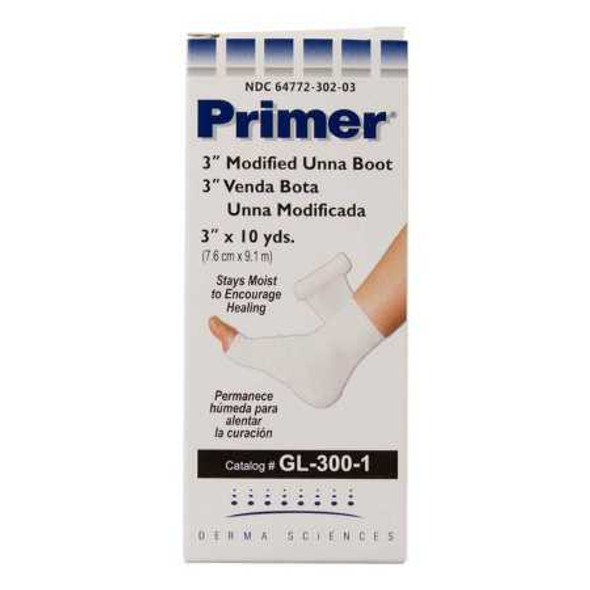 Unna Boot Primer 3 Inch X 10 Yard Gauze Zinc Oxide NonSterile GL3001 Dozen/12 4865 Derma Sciences 196999_DZ