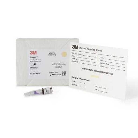 Attest Super Rapid Readout Sterilization Indicator Challenge Pack Steam 1496V Case/24 14309 3M 852222_CS