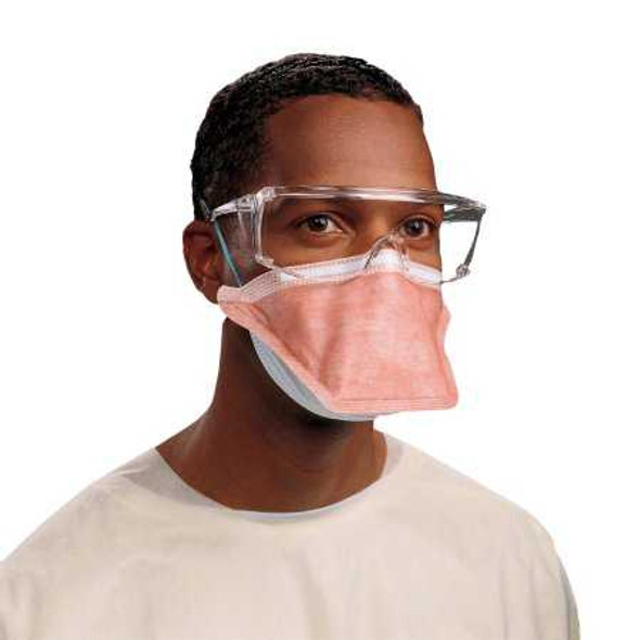 Particulate Respirator / Surgical Mask FluidShield Medical N95 Flat Fold Elastic Strap One Size Fits Most Orange NonSterile ASTM Level 3 Adult 46727 Case/210 SP1579 O&M Halyard Inc 286249_CS