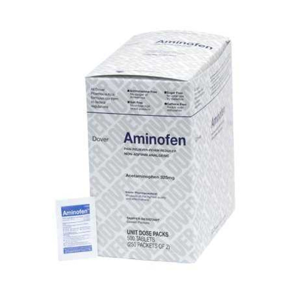 Pain Relief Aminofen 325 mg Strength Acetaminophen Unit Dose Tablet 250 per Box 1625303 Box/250 MP00026 MEDIQUE PRODUCTS 853624_BX