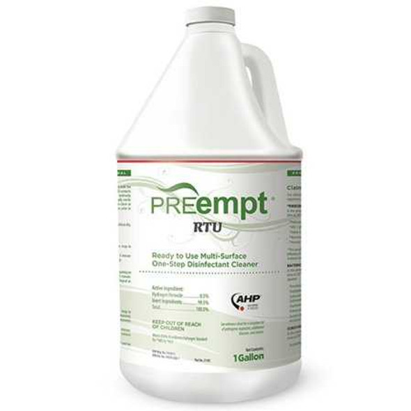 PREemptRTU Surface Disinfectant Cleaner Peroxide Based Manual Pour Liquid 1 gal. Jug Scented NonSterile 21105 Each/1 8TFLNV Contec Inc 1028012_EA