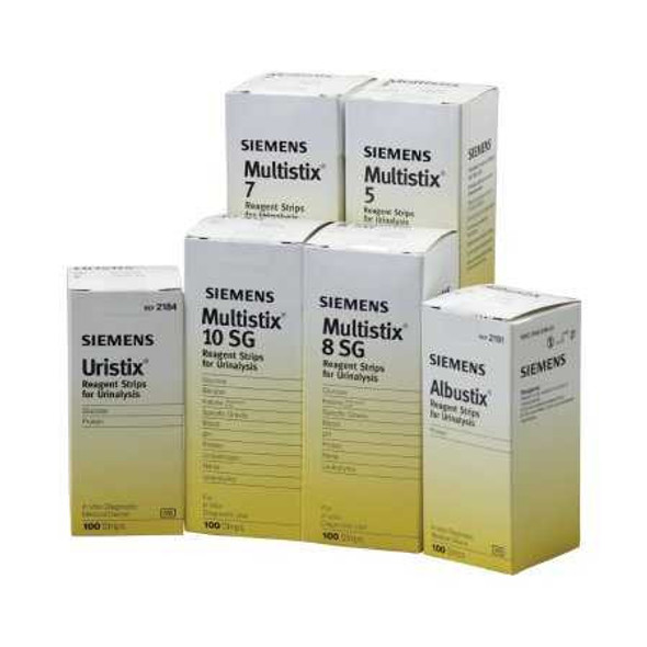 Regent Strips MultistixBlood Glucose Ketone Leucocytes Nitrite Protein pH and Specific Gravity 100 per Bottle 10337913 Case/24 Dec-41 Siemens 153684_CS