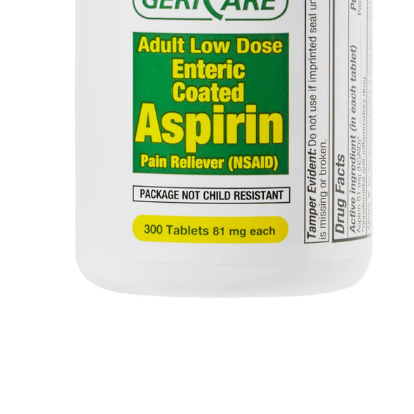 Pain Relief Geri-Care 81 mg Strength Aspirin Tablet 300 per Bottle 981-30-GCP Case/12 FGP70300 0000 MCK BRAND 689206_CS