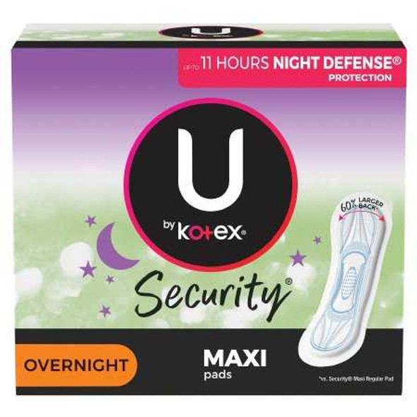 Feminine Pad U by KotexSecurity Maxi / Overnight Heavy Absorbency 01404 Case/8 115203 Kimberly Clark 971266_CS