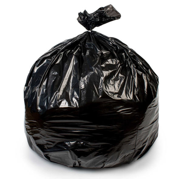 Trash Bag Colonial Bag 33 gal. Black LLDPE 1.8 Mil. 33 X 40 Inch X-Seal Bottom Flat Pack TGG-39XXH Case/100 4888 COLONIAL BAG CORPORATION 900131_CS