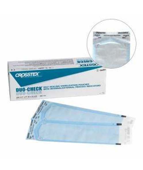 Sterilization Pouch Duo-CheckEthylene Oxide EO Gas / Steam 3-1/2 X 5-1/4 Inch Self Seal Paper SCXS Case/2000 27-4200-B SPS Medical Supply 993105_CS