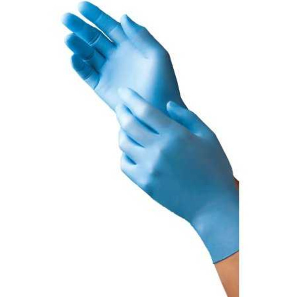 Exam Glove 9252 Series Medium NonSterile Nitrile Standard Cuff Length Textured Fingertips Blue Not Chemo Approved 9252-20 Box/200 SNS92305 TRONEX HEALTHCARE INDUSTRIES 996936_BX