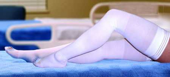 Anti-embolism Stocking McKesson Thigh High X-Large / Regular White Inspection Toe 84-44 Dozen/12 16-6006-B MCK BRAND 53592_DZ