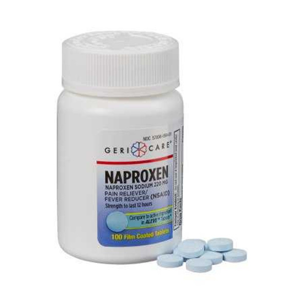 Pain Relief McKesson Brand 220 mg Strength Naproxen Sodium Tablet 100 per Bottle 951-01-HST Case/12 9597-WGL-221842 MCK BRAND 866981_CS