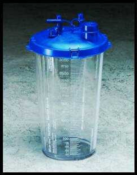 Suction Canister Medi-VacGuardian 2000 mL Shut-Off Valve / Locking Lid 65651-220 Case/40 GEN-23604C Cardinal 274611_CS