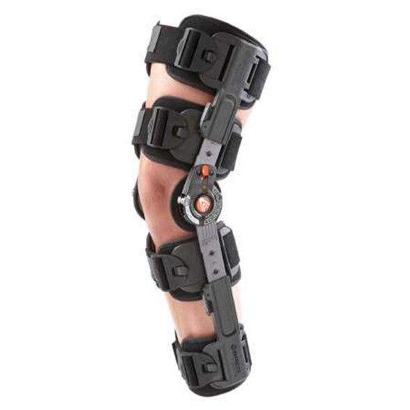 Knee Brace T Scope Premier Post-Op One Size Fits Most Hook and Loop Strap Closure with Quick-Release Buckle Up to 30-1/2 Inch Thigh Circumference 17 to 27 Inch Length Left or Right Knee 08814 Each/1 64415 Breg 842180_EA