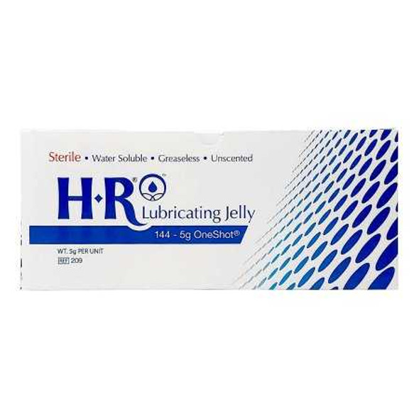 Lubricating Jelly HROne Shot5 Gram Individual Packet Sterile 209 Box/144 64107/NA/RT HR PHARMACEUTICALS 869211_BX