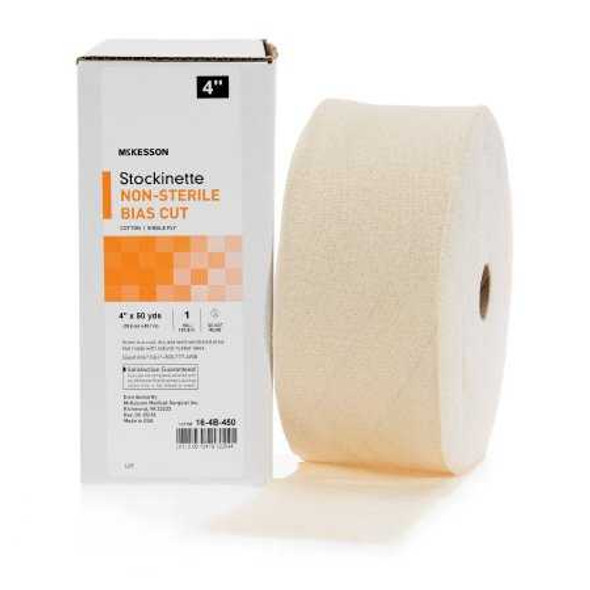 Bias Cut Stockinette McKesson Cotton 4 Inch X 50 Yard Size 1 Beige NonSterile 16-4B-450 Case/10 APV30 MCK BRAND 457628_CS