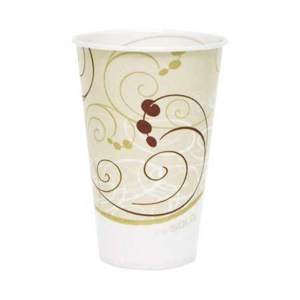 Drinking Cup Solo 12 oz. Symphony Print Wax Coated Paper Disposable R12N-J8000 Sleeve/100 HCKM3053 Solo Cup 972470_SL