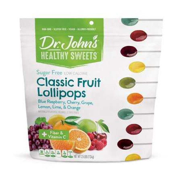 Sugar-Free Lollipop Dr. John s CandiesFruit Flavor 2.5 lbs. 4056 Bag/132 8884721096E Medibadge 850323_BG