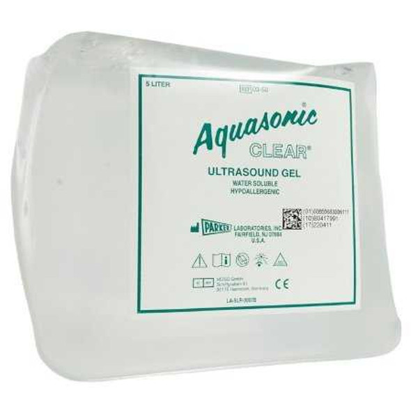 Ultrasound Gel Aquasonic Clear Transmission 5 Liter Jar 03-50 Case/4 Parker Labs 227102_CS