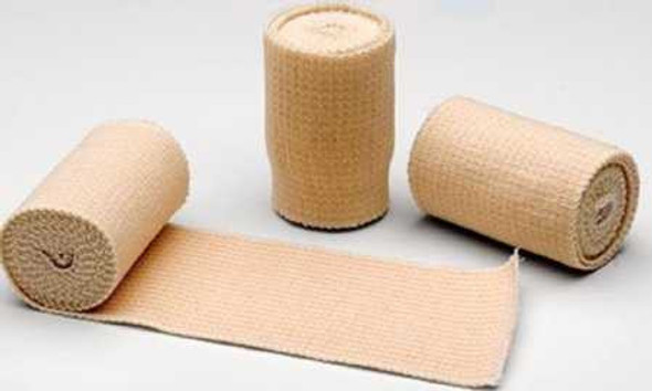 Elastic Bandage McKesson 2 Inch X 4-1/2 Yard Standard Compression Single Hook and Loop Closure Tan NonSterile 80862 Case/50 RX16WALL MCK BRAND 1067835_CS