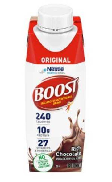 Oral Supplement Boost® Original Chocolate Flavor Liquid 8 oz. Bottle 00043900169729 - Pack of 1 43900169729 Boost® Original 1178519_EA