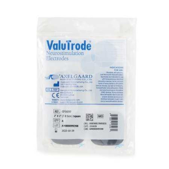 ValuTrode® Cloth Electrotherapy Electrode For TENS, NMES, and FES Units CF5050 Box of 4 CCG3061282 ValuTrode® Cloth 913959_BX
