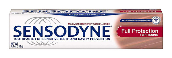 Toothpaste Sensodyne® Full Protection Plus Whitening 4 oz. Tube 31015808375 Pack of 1 31015808375 Sensodyne® Full Protection Plus Whitening 1125461_EA