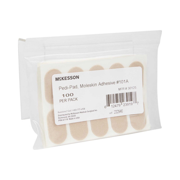 Protective Pad McKesson Pedi-Pad Size 101-A Adhesive Foot 30125 Pack of 100 30125 McKesson Pedi-Pad 1111061_PK