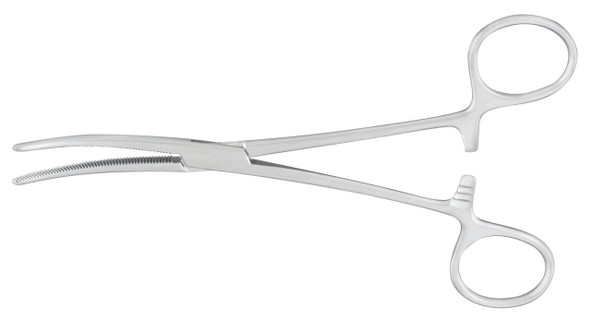 Hemostatic Forceps McKesson Argent™ Hartmann-Mosquito 3-1/2 Inch Length Surgical Grade Stainless Steel NonSterile Ratchet Lock Finger Ring Handle Curved 43-1-421 Pack of 1 43-1-421 McKesson Argent™ 487373_EA