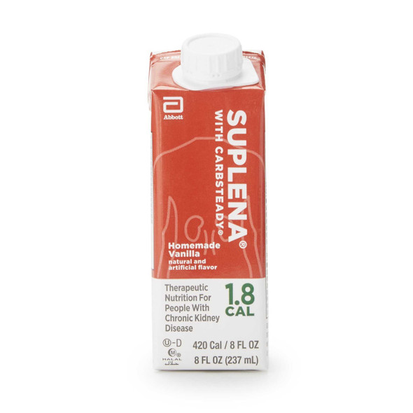 Oral Supplement Suplena® with Carbsteady® Vanilla Flavor Liquid 8 oz. Reclosable Carton 64794 Case of 24 64794 Suplena® with Carbsteady® 1048211_CS