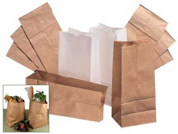 Grocery Bag General Brown Kraft Paper #4 BAGGK4500 Pack of 500 BAGGK4500 General 721111_PK