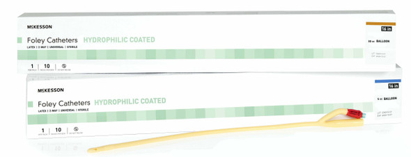 Foley Catheter McKesson 2-Way Standard Tip 30 cc Balloon 16 Fr. Latex 16-LFOL3016 Case of 200 16-LFOL3016 McKesson 1152063_CS