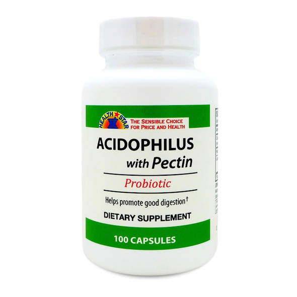 Health Star Calcium / Pectin / Lactobacillus Acidophilus Probiotic Dietary Supplement