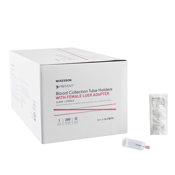 Blood Transfer Device with Female Luer Adapter McKesson For the Needleless Transfer of Blood 16-FBT01 Case of 800 16-FBT01 McKesson 1136602_CS