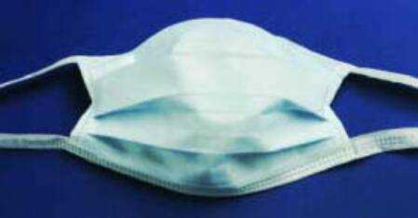 Surgical Mask Cardinal Health™ Pleated Tie Closure One Size White NonSterile ASTM Level 1 Adult AT73035 Case of 300 AT73035 Cardinal Health™ 296225_CS