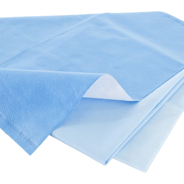 QUICK CHECK* H600 Sterilization Wrap White / Blue 48 X 48 Inch Dual Layer SMS Polypropylene Steam / EO Gas / Hydrogen Peroxide 34147 Pack/24