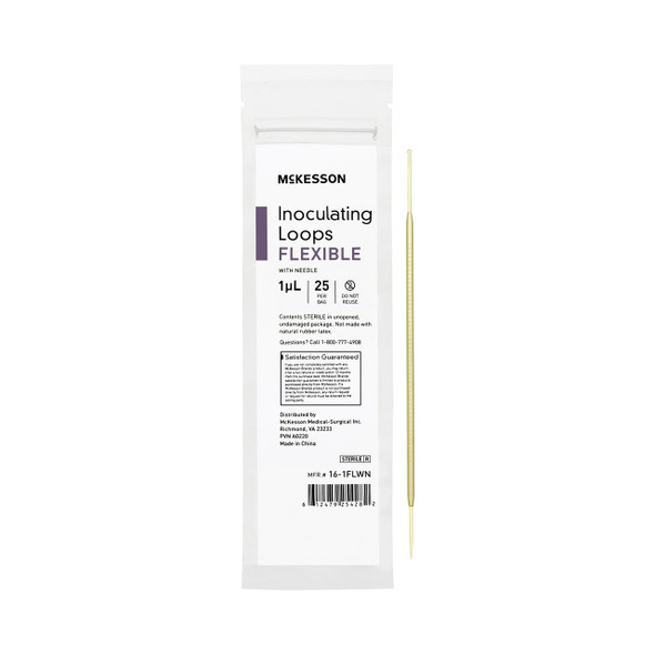 Inoculating Loop with Needle McKesson 1 µL ABS Integrated Handle Sterile 16-1FLWN Case of 1000 16-1FLWN McKesson 1175308_CS
