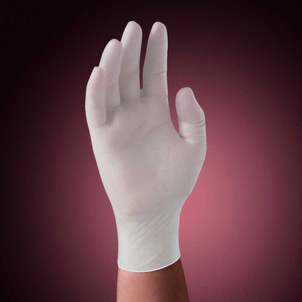 Exam Glove Halyard™ Large NonSterile Vinyl Standard Cuff Length Smooth White Not Rated 50033 Box of 100 50033 Halyard™ 447639_BX