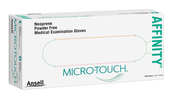 Exam Glove Micro-Touch® Affinity® Small NonSterile Polychloroprene Standard Cuff Length Textured Fingertips Green Chemo Tested 3771 Case of 10 3771 Micro-Touch® Affinity® 479457_CS