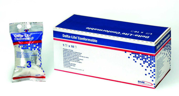 Cast Tape Delta-Lite® Conformable 3 Inch x 12 Foot Fiberglass Dark Blue 5943 Box of 10 5943 Delta-Lite® Conformable 213710_BX