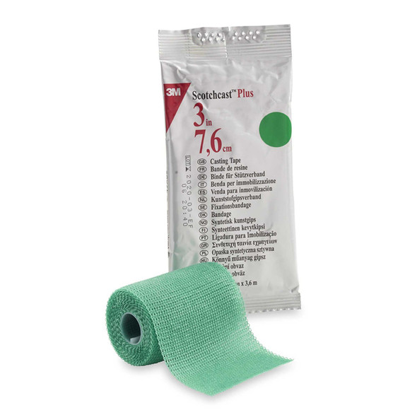 Cast Tape 3M™ Scotchcast™ Plus 3 Inch x 12 Foot Fiberglass / Resin Green 82003G Pack of 1 82003G 3M™ Scotchcast™ Plus 201236_EA