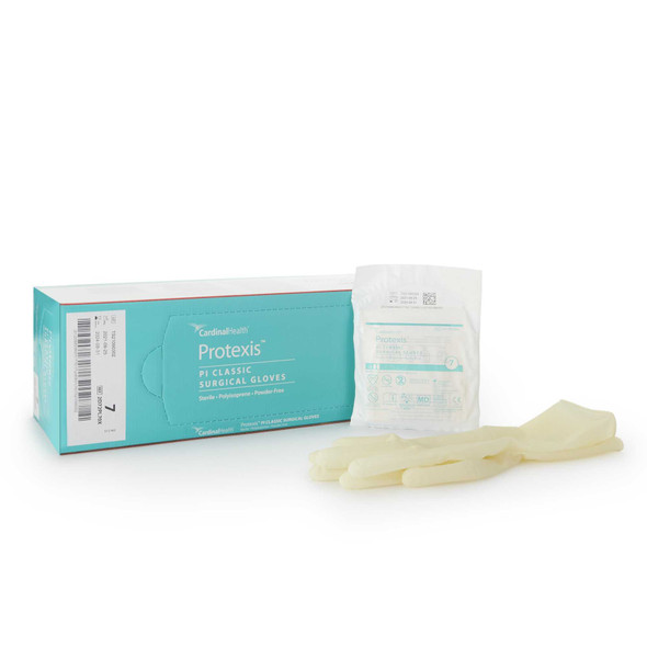 Surgical Glove Protexis™ PI Classic Size 7 Sterile Polyisoprene Standard Cuff Length Smooth Ivory Not Chemo Approved 2D72PL70X Case of 200 2D72PL70X Protexis™ PI Classic 807440_CS