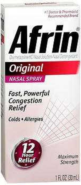 Sinus Relief Afrin® Original 0.05% Strength Nasal Spray 30 mL 04110081125 Pack of 1 4110081125 Afrin® Original 1005559_EA
