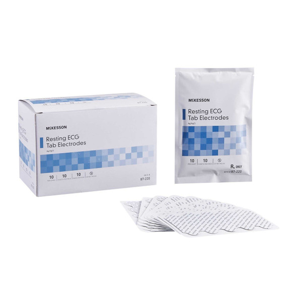 ECG Resting Electrode McKesson Non-Radiolucent Tab Connector 10 per Pack 87-220 Pack of 1 87-220 McKesson 1183985_PK
