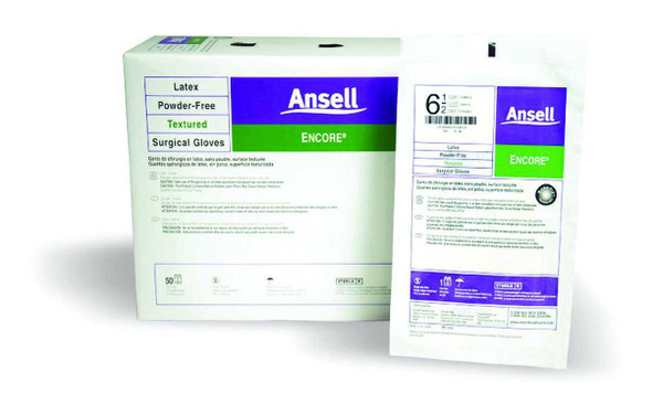 Surgical Glove ENCORE® Latex Textured Size 6 Sterile Latex Standard Cuff Length Fully Textured Ivory Chemo Tested 5785001 Box of 50 5785001 ENCORE® Latex Textured 221021_BX