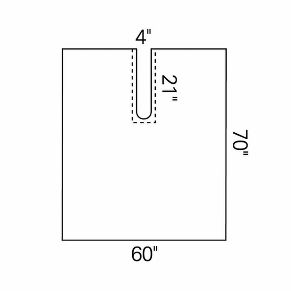 Orthopedic Drape Impervious Split Drape 60 W x 70 L Inch Sterile 89331 Pack of 1 89331 O&M Halyard Inc 144059_EA