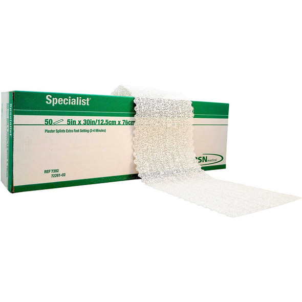 Plaster Splint Specialist® 5 x 30 Inch Plaster of Paris White 7392 Pack of 1 7392 Specialist® 4800_EA